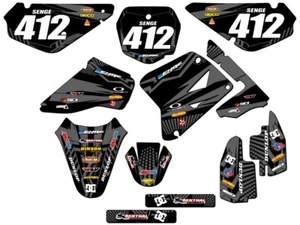 2001-2004 RM 85 MAYHEM Black Senge Graphics Kit Compatible with Suzuki - Picture 1 of 10
