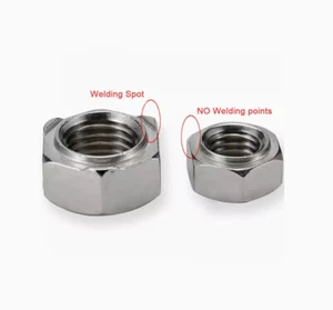 M3 M4 M5 M6 M8 M10 -M16 304 Stainless Hex Weld nut Spot welding nut - Picture 1 of 5