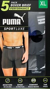 Puma Men's Microfiber Boxer Brief SportLuxe Performance, 5 Pack