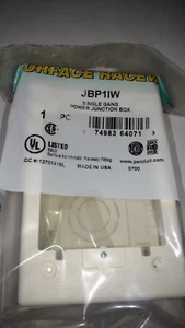 Panduit JBP1IW Pan-Way® Power Rated 1-Gang Two-Piece Junction Box; PVC, Int - Picture 1 of 10