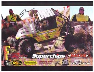 2012 Aaron Sykes signed Superchips SEMA Show Rock Crawler Off Road Hero Card - Picture 1 of 1