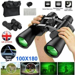 180x100 Zoom Powerful Binoculars Telescope Day/Night Vision Optics Hunting +Case - Picture 1 of 11