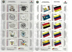 Venezuela: 2009; Scott 1697-1700, complete set in 4 sheets of 10, MNH, EBV049 - Picture 1 of 2