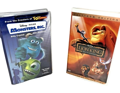 Disney's Pixar Monsters, Inc AND The Lion King Special Edition VHS Blue Tape - Image 1 of 4