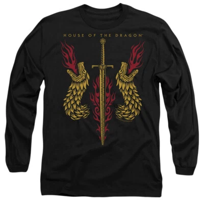 HOUSE OF THE DRAGON CROWN Licensed Adult Men's Long Sleeve Tee Shirt SM-3XL - Image 1 of 2