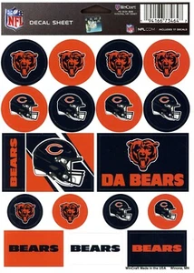 CHICAGO BEARS ~ Lot of (17) Stickers ~ (1) 5x6 Inch Sticker Sheet ~ New! - Picture 1 of 1