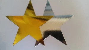 Large Star Foil Gold Silver Cardboard Wedding Party Decor Tableware Art Craft - Picture 1 of 4