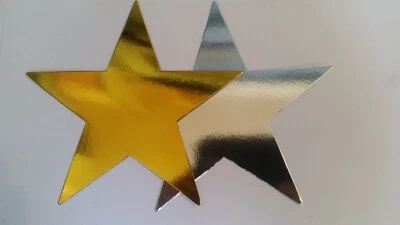 ARTCRAFT Large Star Foil Gold Silver Cardboard Wedding Party Decor Tableware Art Craft