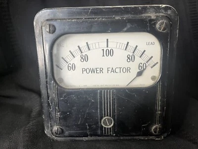 Vintage Westinghouse Lag/Lead Power Factor Meter Style 1208020 - Image 1 of 4