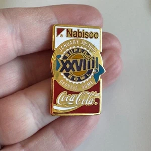 Super Bowl XXVIII Nabisco Coca-Cola Pin – 1994 Georgia Dome Collectible - Picture 1 of 3