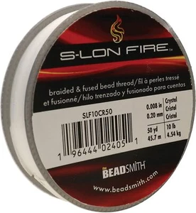 The Beadsmith S-Lon Fire – Braided and .008"/.20mm - 50 Yds., Crystal Clear - Picture 1 of 6