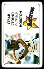 1981 PERMA-GRAPHIC SUPERSTAR CREDIT CARDS (125- PREFIX) #125-025 CESAR CEDENO