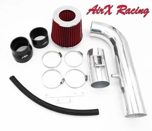 AirX Racing Black-Red For 2PC 2005-2014 Nissan Frontier 4.0L V6 Air Intake Kit - Picture 1 of 4
