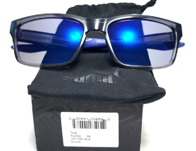 Gafas de sol Puma PU0169S 004 Fierce V2 gris claro azul 56-18 145 nueva caja bolsa Foto 1 de 4