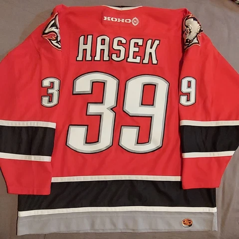 ⚔️Rare🦬DOMINIK HASEK Buffalo Sabres Butterknives alternate Jersey koho XXL NHL Cover