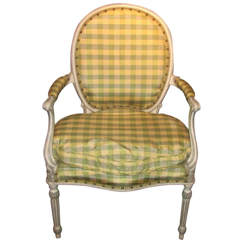 Antique English Painted Armchair 19th Century Cover