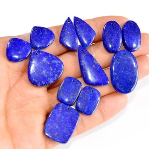 4 Sets 195 Cts Lapis Lazuli 3 Pcs Set Front Drill For Earring & Pendant #15144 - Picture 1 of 6