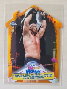2021 Topps Chrome WWE Steve Austin In Your House Orange Refractor #/25 WWF
