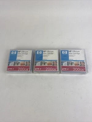GENUINE OEM 3-PACK HP LTO1 ULTRIUM DATA CARTRIDGE 200GB C7971A FACTORY SEALED - Image 1 of 4