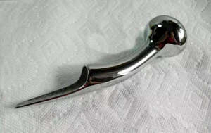 Manico pesante finitura ottone massiccio cromato per canna da passeggio in legno/bastone profondo - Foto 1 di 3