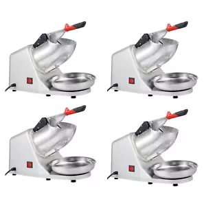 Set of 4 Electric Ice Crusher Shaver Machine Snow Cone Maker Shaved Ice 143 lbs - Picture 1 of 13