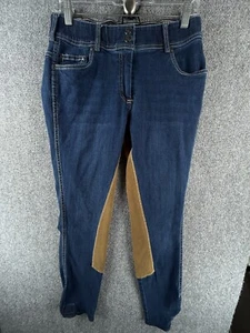 Goode Rider Breeches Women Denim Horse Riding Jeans Size 30 Stretch ACTL 28x28 - Picture 1 of 22