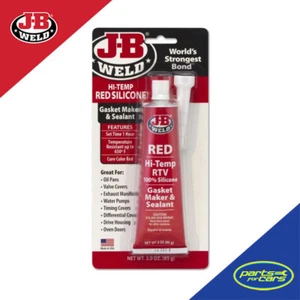 JB WELD RED Silicone Hi-Temp RTV 100% Silicone Gasket Maker & Sealant 85g - Foto 1 di 1