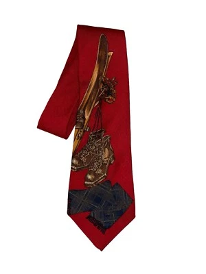 "Corbata de hombre vintage Polo Ralph Lauren hecha a mano de lujo 100 % lana challis EE. UU. 55""" Foto 1 de 4