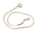 Solid 14K Yellow Gold Flat Snake Bicycle Chain Link Bracelet 7" 1.25mm