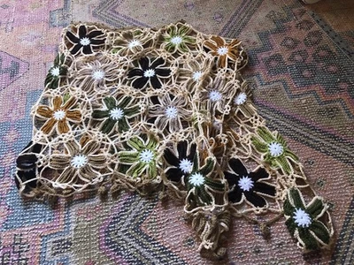 Винтажный ручной работы крючком цветочный - Изображение 1 из 3