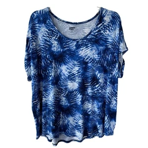 Land’s End Size 2X Blue tropical T-Shirt - Picture 1 of 8