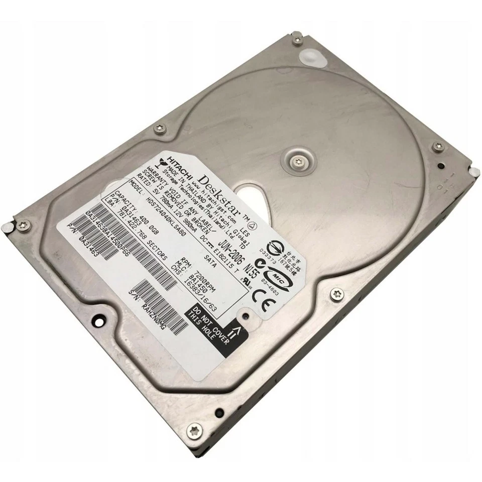 Hitachi 400GB SATA 3.5" HDS724040KLSA80 Internal Refurbished Hard Drive - Image 1 of 1