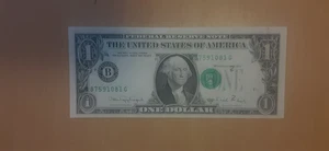 1988A $1 NEW YORK FRN SEAL MISALIGNED OVERPRINT SHIFT 3RD PRINT ERROR NOTE.XF - Picture 1 of 7