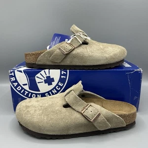 Birkenstock Boston Kork Weichfuß Taupe Wildleder Clogs Sandalen UK 5 EU 38 US 7 - Bild 1 von 12