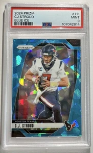2024 Prizm C.J. Stroud Blue Ice #111 Mint PSA 9 - Picture 1 of 2