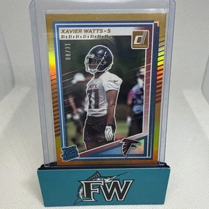 2025 Donruss Xavier Watts Rated Rookie Gold 8/31 #399 Rookie RC Falcons - Picture 1 of 2