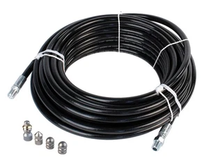 Sewer Jetter Hose 4400 PSI & 4 Thruster Flusher Degreaser Spinner Nozzles - Picture 1 of 12