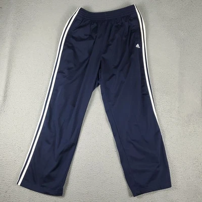 Pantalones deportivos Adidas para hombre talla grande azul rasgado calentamiento pista Foto 1 de 4