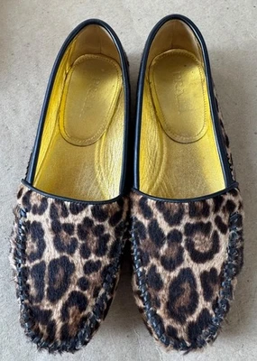 prada animal skin leopard print moccasin size 6.5 (36 & 1/2) - Image 1 of 3