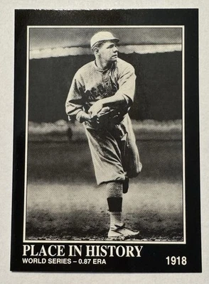 Babe Ruth 1918 Place in History #64 1992 Megacards 0.87 ERA World Series HOF - Image 1 of 4