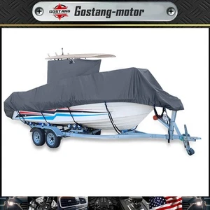 420D Heavy Duty Cover Center Console T-Top Boat Cover 20-22FT 22-24FT Gray NEW - Picture 1 of 19