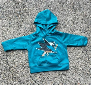 San Jose Haie Hoodie Kinder 12M türkis NHL Baby Kleinkind Sweatshirt warm kuschelig - Bild 1 von 7