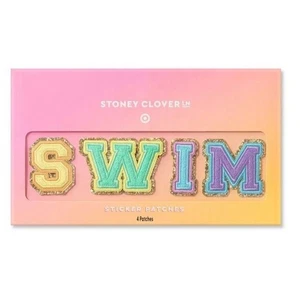 Stoney Clover Lane x Target SWIM Sticker Patches Varsity Letters Beach Travel - Picture 1 of 8