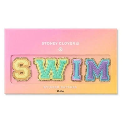 Stoney Clover Lane x Target SWIM Sticker Patches Varsity Letters Beach Travel - Image 1 of 4