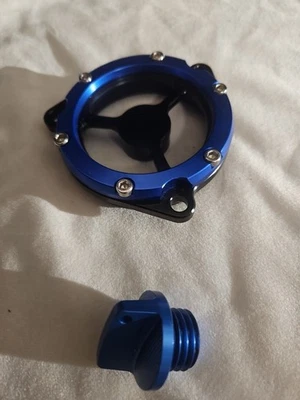 Cubierta transparente de la tapa del filtro de aceite del motor para SUZUKI DRZ 400E/S DRZ400SM LTZ400 LTR450 Foto 1 de 4