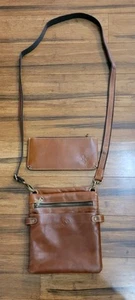 Patricia Nash Prizzi braune Leder Umhängetasche Geldbörse + Portemonnaie - SIEHE BESCHREIBUNG - Bild 1 von 13