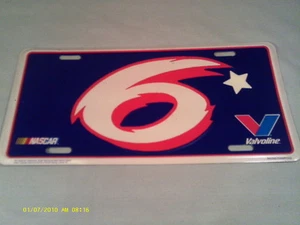 (N1) NASCAR #6 PLACA DE METAL VALVOLINE - Imagen 1 de 1