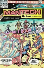 Mantech Robot Warriors #4 Comic 1985 - Archie Comics - Science Fiction War