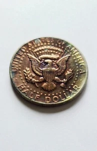 🔥MAJOR DELAMINATION ERROR!!1971-D Kennedy Half- ALMOST ALL COPPER! MUST SEE!🔥 - Picture 1 of 8