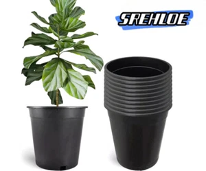 1/2/3/5/7/10/15/20 Gallon Plastic Nursery Pots Garden Plant Flower Pot Planter - Picture 1 of 23